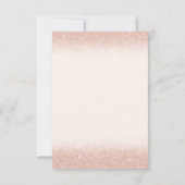 Roze Gouden Bruiloftsfeest Bedanktkaarten Bedankkaart (Achterkant)
