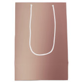Roze Gouden Bruiloftsfeest Medium Cadeauzakje (Achterkant)