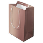 Roze Gouden Bruiloftsfeest Medium Cadeauzakje (Achterkant Gekanteld)