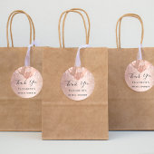 Roze gouden bruisballonnen voor bruidsuitnodiging  ronde sticker