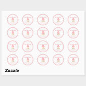 Roze Gouden Cake Bakkerij Bedrijfssticker Label (Vel)