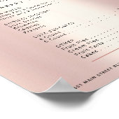 Roze Gouden Cake Bakkerij Glitter Druip Menu Prijs Poster (Hoek)