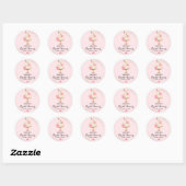 Roze Gouden Cake Theepartij Bruidsfeest Sticker (Vel)