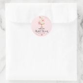 Roze Gouden Cake Theepartij Bruidsfeest Sticker (Tas)