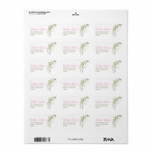 Roze gouden champagne Cheers & Love Weddenschap Ad Etiket (Full Sheet)