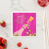 Roze gouden champagne Elegant verjaardagsfeestpapi Servet (Insitu)