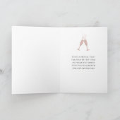 Roze Gouden Champagne Toast 21e Verjaardag Kaart (Binnen)