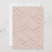 Roze Gouden Chevron Trouw Uitnodigingen (Achterkant)