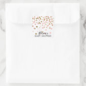 Roze Gouden Confetti Baby shower Envelope Seal Vierkante Sticker (Tas)