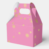 Roze Gouden Confetti Bedankdoosjes (Voorkant)