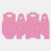 Roze Gouden Confetti Bedankdoosjes (Ongevouwen)