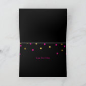 Roze & Gouden Confetti Bedankkaart (Binnen)