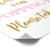 Roze Gouden Confetti Bedankt voor het langskomen b Poster (Hoek)