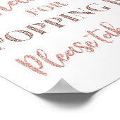 Roze Gouden Confetti Bedankt voor het Langskomen B Poster (Hoek)