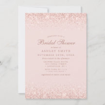 Roze Gouden Confetti Blush Roze Moderne Bruiloftsd