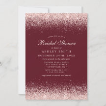 Roze Gouden Confetti Bourgondië Moderne Bruiloftsd