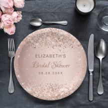 Roze gouden confetti Bruidsdouche