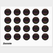 Roze & Gouden Confetti Bruidssticker Ronde Sticker (Vel)