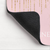 Roze Gouden Confetti Muismat (Hoek)