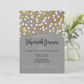 Roze | Gouden Confetti Oefendiner voor de Bruiloft Kaart (Staand voorkant)