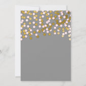 Roze | Gouden Confetti Oefendiner voor de Bruiloft Kaart (Achterkant)