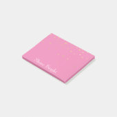 Roze Gouden Confetti Post-it® Notes (Schuin)