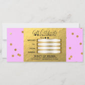 Roze & Gouden Confetti Stippen Glam Cadeaubon (Achterkant)