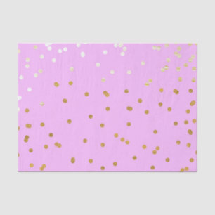 Roze & Gouden Confetti Stippen Moderne Glamour Gla Tissuepapier