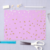 Roze & Gouden Confetti Stippen Moderne Glamour Gla Tissuepapier (Craft)