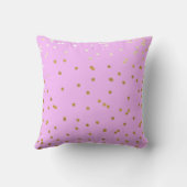 Roze & Gouden Confetti Stippen Moderne Glamour Kussen (Achterkant)