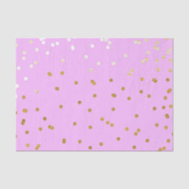 Roze & Gouden Confetti Stippen Moderne Glamour Tissuepapier