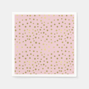  Roze Gouden Confetti Stippen Servet