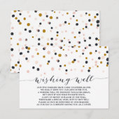 Roze & Gouden Confetti Stippen Wensput Kaart (Voorkant / Achterkant)