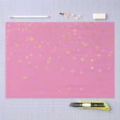 Roze Gouden Confetti Tissuepapier (Craft)