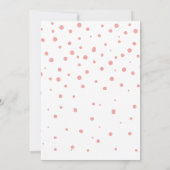Roze gouden confetti witte hello 40 verjaardag kaart (Achterkant)