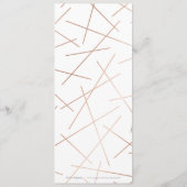 Roze Gouden Dageraad Waterverf Geometrische trouwm Menu (Achterkant)