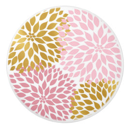 Roze Gouden Dahlia bloemenlade knop