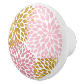 Roze Gouden Dahlia bloemenlade knop (Rechts)