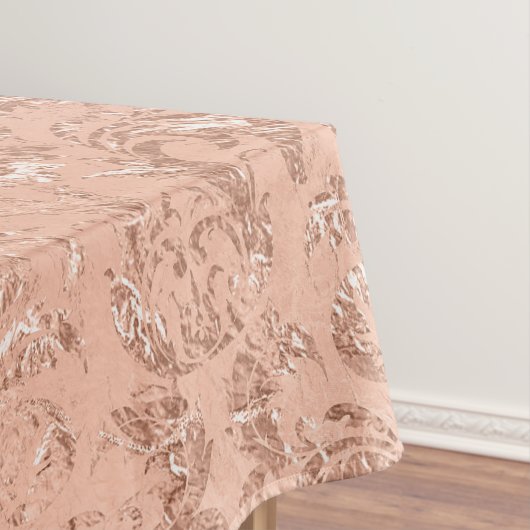 Roze Gouden Damast Tafelkleed (Voorbeeld)