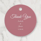 Roze Gouden Dank Je Bedankjes Labels (Achterkant)