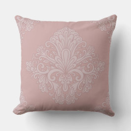 Roze Gouden Decoratief Patroon, Elegant Kussen