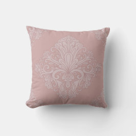 Roze Gouden Decoratief Patroon, Elegant Kussen