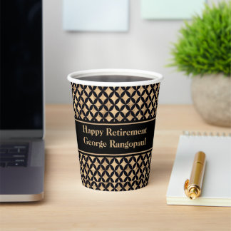 Roze gouden diamant art deco geometrische feest papieren bekers