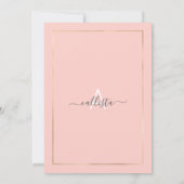 Roze Gouden Diamant Confetti Glitter Verjaardag Kaart (Achterkant)