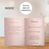 Roze gouden diamanten foto welkomstprogramma menu