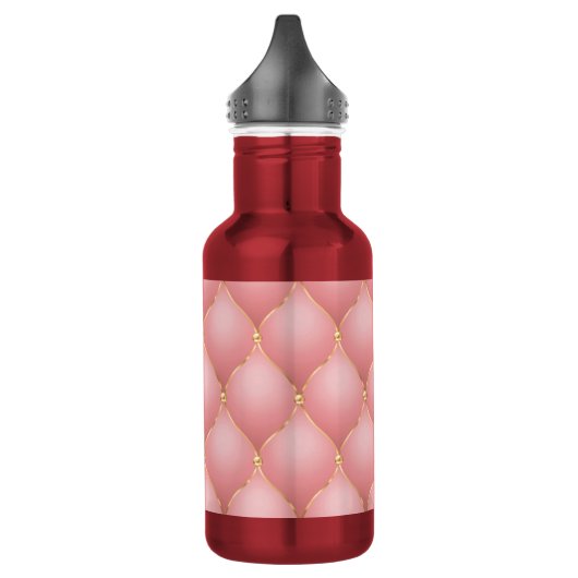 Roze Gouden Diamanten Geplooide Waterfles (Links)