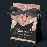 Roze Gouden Drip Glamour Foto Bedankdoosjes<br><div class="desc">Deze Roze Gouden Drip Glamour Foto Favor Doos is de perfecte favor doos om een foto van uw eregast te tonen!</div>