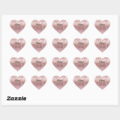 Roze Gouden Drip Glitter 21e Verjaardag  Hart Sticker (Vel)
