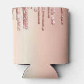 Roze Gouden Drips Bachelorette Feest Persoonlijk Blikjeskoeler (Achterkant)