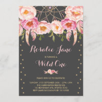 Roze Gouden Droomvanger Wilde Eén 1e Verjaardag